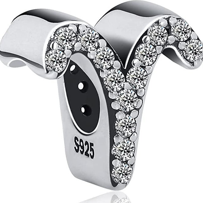 Aries Zodiac Sterling Silver Bead Charm - Bolenvi Pandora Disney Chamilia Cartier Tiffany Charm Bead Bracelet Jewelry 