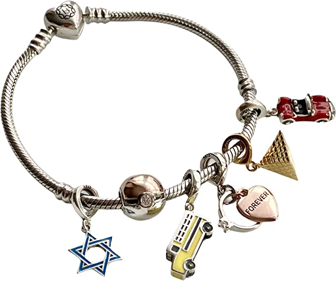Star of David Blue Jewish Symbol Sterling Silver Dangle Pendant Bead Charm - Bolenvi Pandora Disney Chamilia Jewelry 