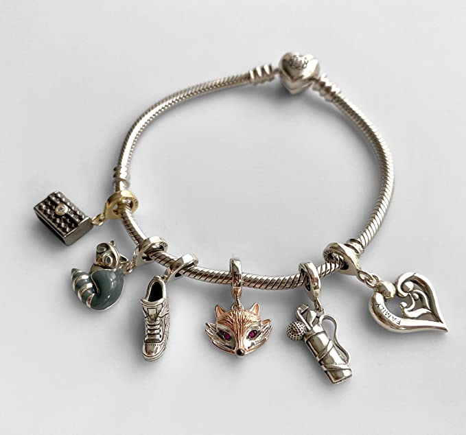 Raccoon Animal Sterling Silver Dangle Pendant Bead Charm - Bolenvi Pandora Disney Chamilia Jewelry 