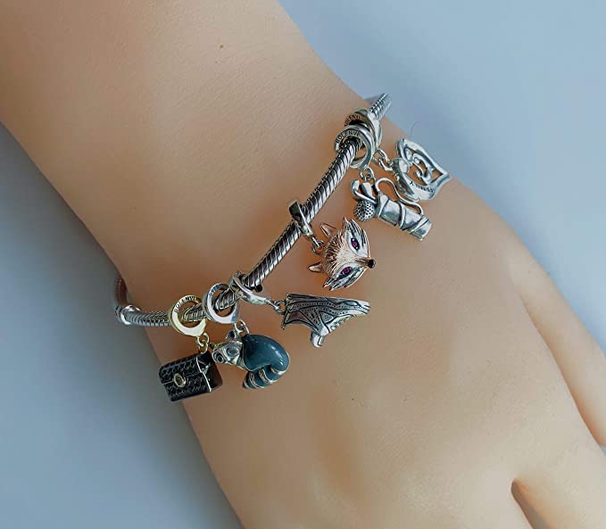 Raccoon Animal Sterling Silver Dangle Pendant Bead Charm - Bolenvi Pandora Disney Chamilia Jewelry 
