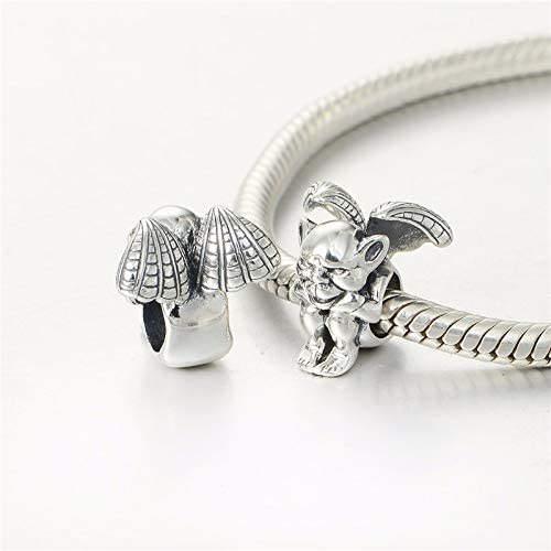 Gargoyle Sterling Silver Bead Charm - Bolenvi Pandora Disney Chamilia Cartier Tiffany Charm Bead Bracelet Jewelry 