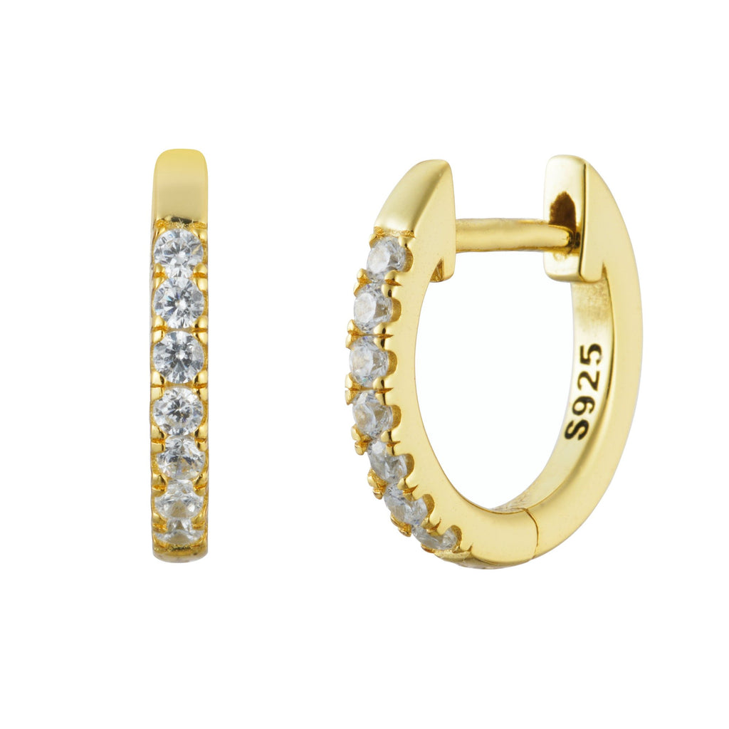 Dainty Classic Dazzling Pave Hoop Earrings - Bolenvi Pandora Disney Chamilia Jewelry 