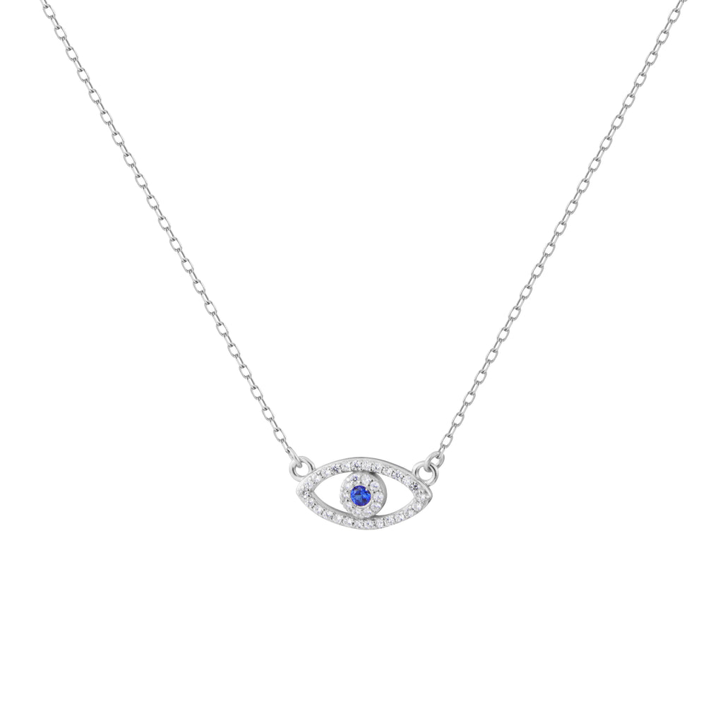 Crystal Pave Evil Eye Chain Choker Necklace - Bolenvi Pandora Disney Chamilia Jewelry 