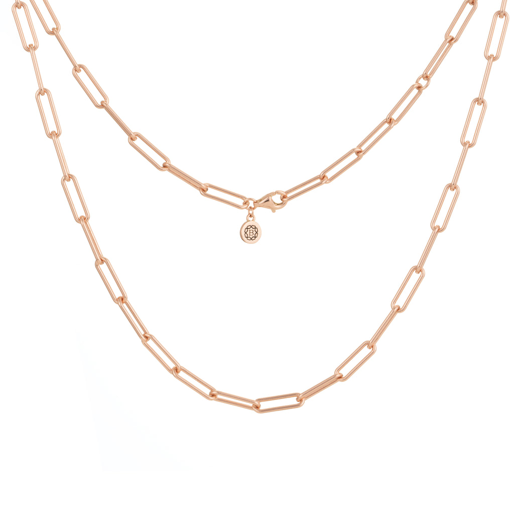 Rose Gold Link Chain Necklace - Bolenvi Pandora Disney Chamilia Jewelry 