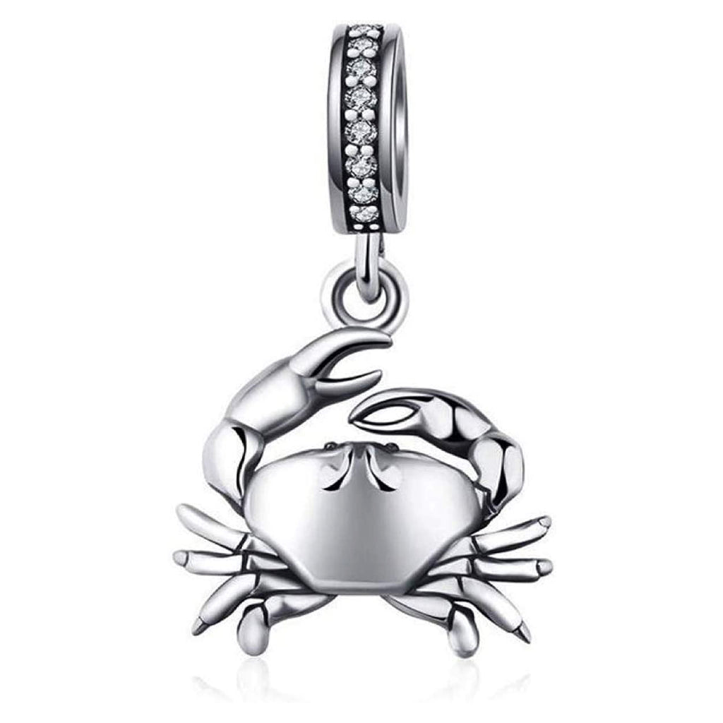 Dangling Crab Claw Sterling Silver Dangle Pendant Bead Charm - Bolenvi Pandora Disney Chamilia Jewelry 