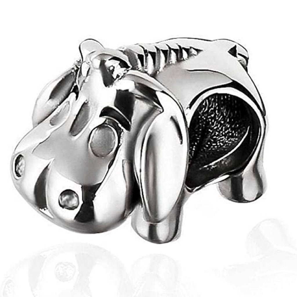Eeyore Donkey Sterling Silver Dangle Pendant Bead Charm - Bolenvi Pandora Disney Chamilia Jewelry 